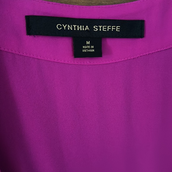 Cynthia Steffe | Vibrant Fuchsia Pink Wrap Dressy Peplum LS Blouse MEDIUM💕💕 - Picture 7 of 7